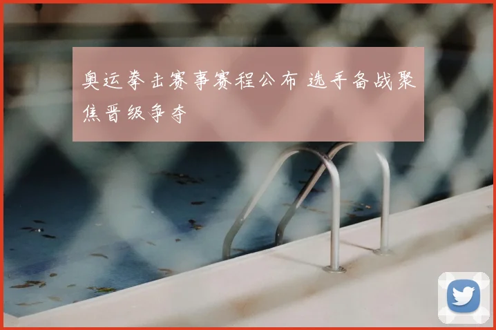 奥运拳击赛事赛程公布 选手备战聚焦晋级争夺